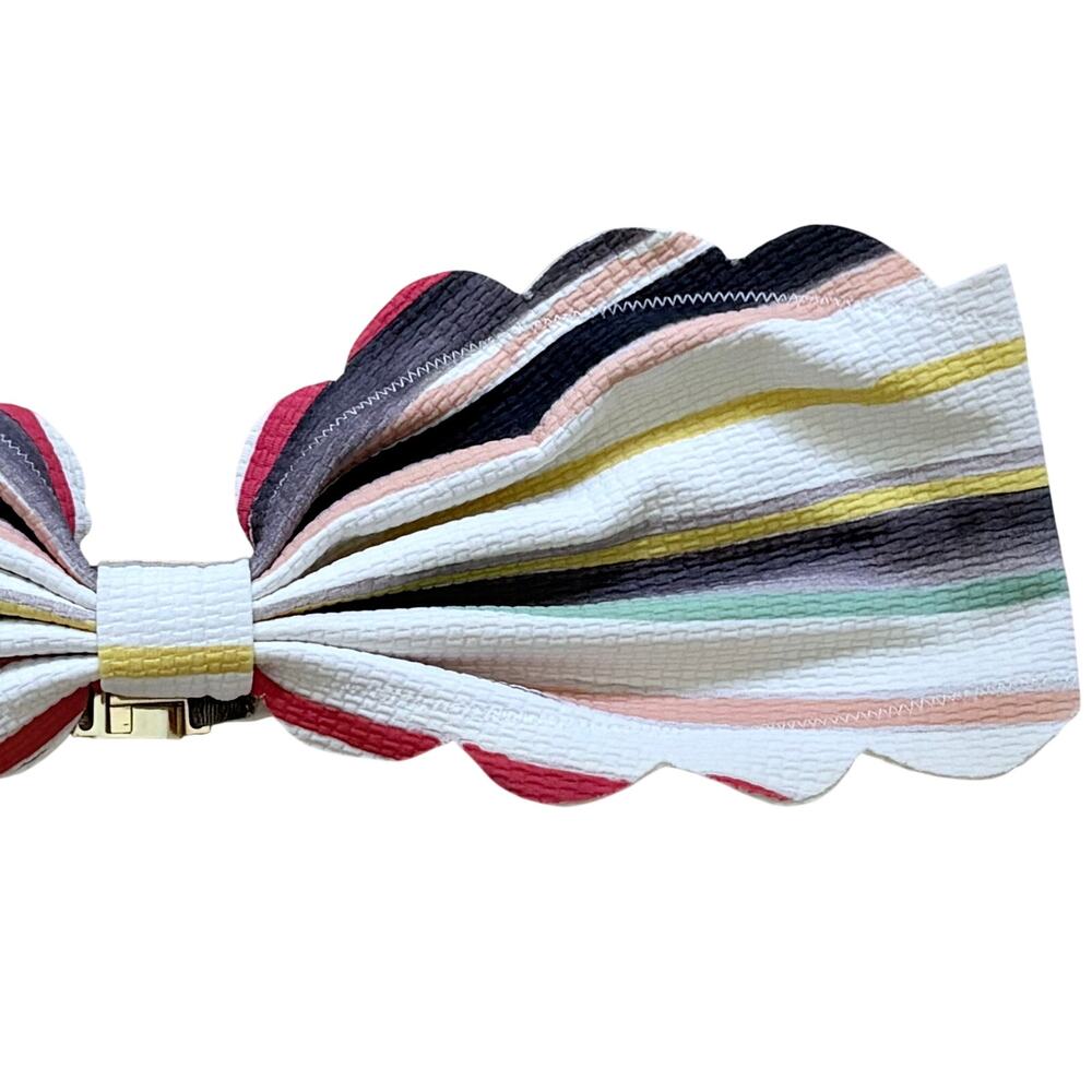 Marysia Swim Antibes Bandeau Bikini Top in Watercolor Stripe Pattern Wms SZ M - Picture 4 of 11